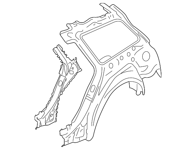 8E9-809-045-C Деталь INNER QTR PANEL, LEFT