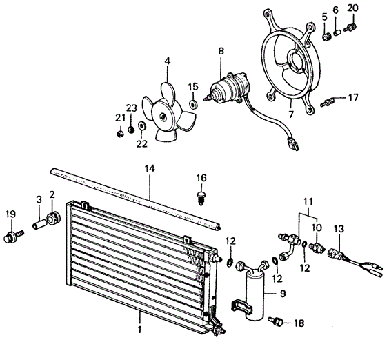 BODY / AIR CONDITIONING/A/C AIR CONDITIONER - FAN for 1982 Honda CIVIC SEDAN #1