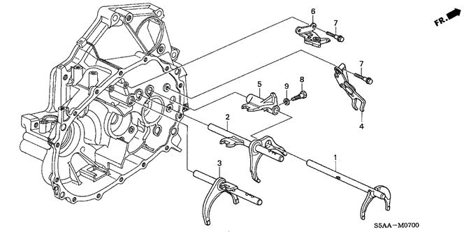 CIVIC SEDAN MT SHIFT FORK - SHIFT HOLDER