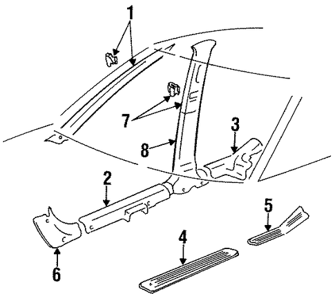 Esteem INTERIOR TRIM - PILLARS