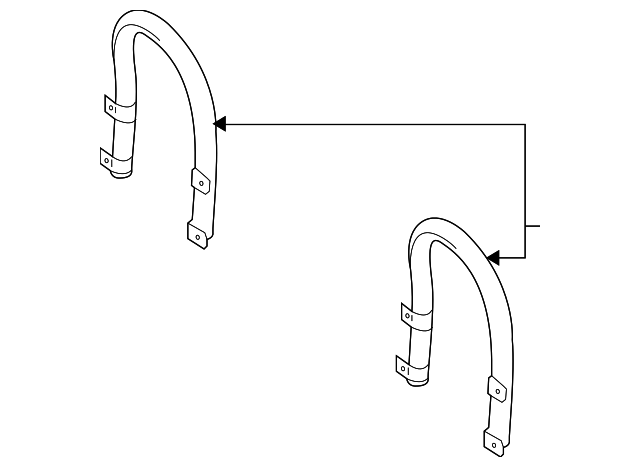 5104974AA Деталь ROLL BAR, LEFT