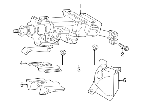 Kizashi STEERING COLUMN ASSEMBLY
