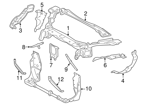 SL550 RADIATOR SUPPORT