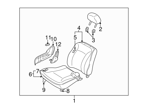 Spectra FRONT SEAT COMPONENTS