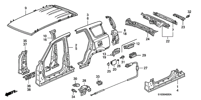 2000 Honda CR-V BOLT, FLANGE (6X18) - (90103SM4010) 2000 Honda CR-V BOLT, FLANGE (6X18) - (90103SM4010)