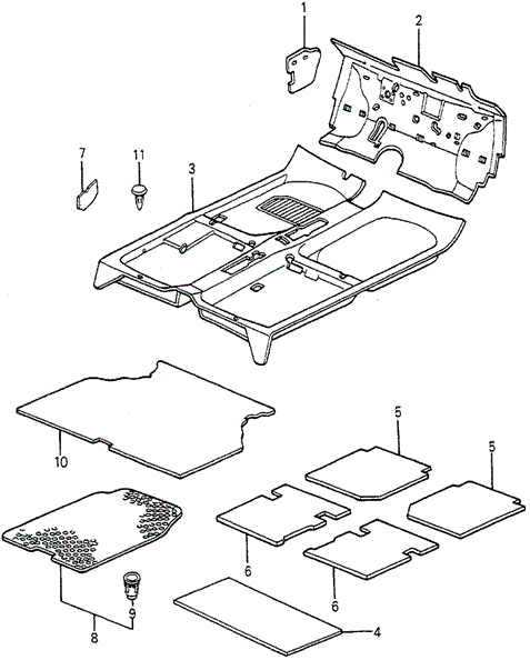 INTERIOR / BUMPER/FLOOR MAT for 1983 Honda ACCORD HATCHBACK #1