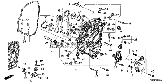 TRANSMISSION - AUTOMATIC/AT LEFT SIDE COVER for 2012 Honda CIVIC SEDAN #1