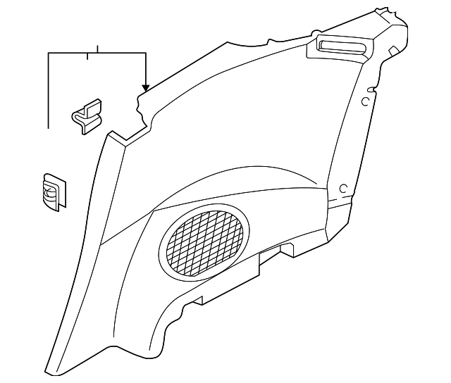 MR790185 Деталь LOWER TRIM PANEL, RIGHT