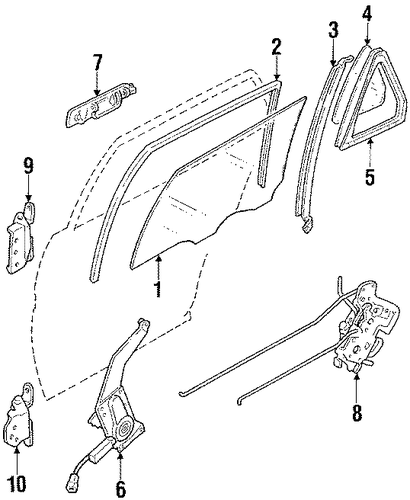 626 GLASS - REAR DOOR 2