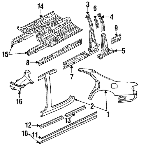 929 CENTER PILLAR & ROCKER