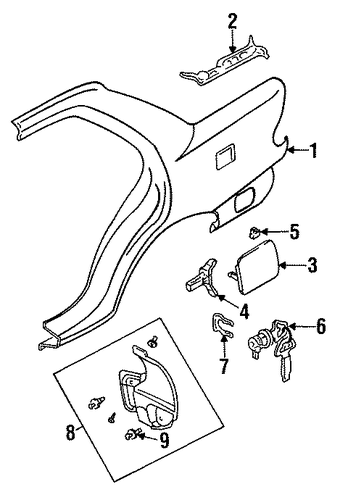 Mirage FUEL DOOR