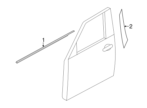 QX80 EXTERIOR TRIM - FRONT DOOR