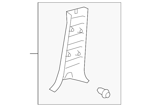 62414-60080-A0 LWR CTR PLR TRIM, LEFT