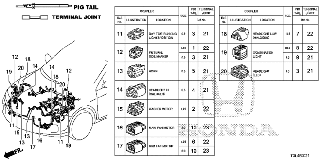 ACCORD COUPE ELECTRICAL CONNECTORS (FR.) (2)
