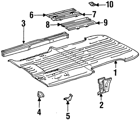 Previa REAR FLOOR & RAILS