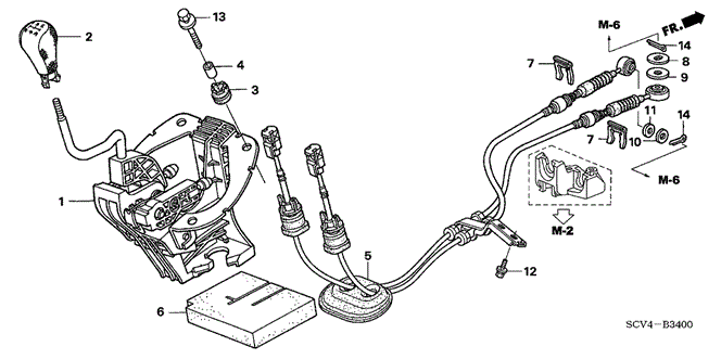 CHASSIS/SHIFT LEVER for 2006 Honda ELEMENT #1