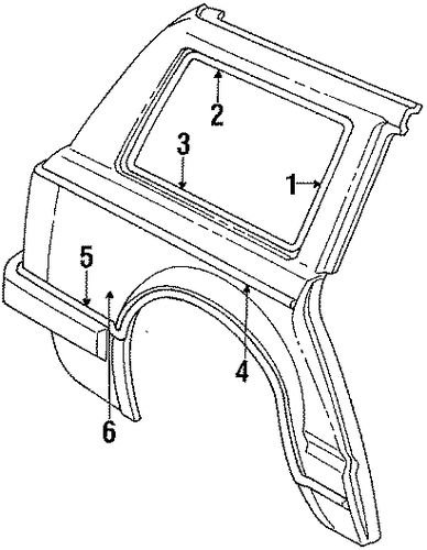 Escort EXTERIOR TRIM - QUARTER PANEL 2