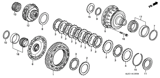 NSX AT DIFFERENTIAL GEAR