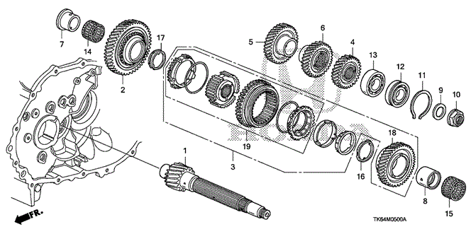 TRANSMISSION - MANUAL/MT COUNTERSHAFT for 2009 Honda FIT #1