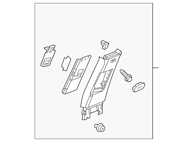 20952462 UPR CTR PLR TRIM, LEFT