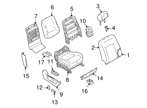 Murano PASSENGER SEAT COMPONENTS