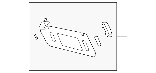 25827693 Деталь SUNVISOR, LEFT