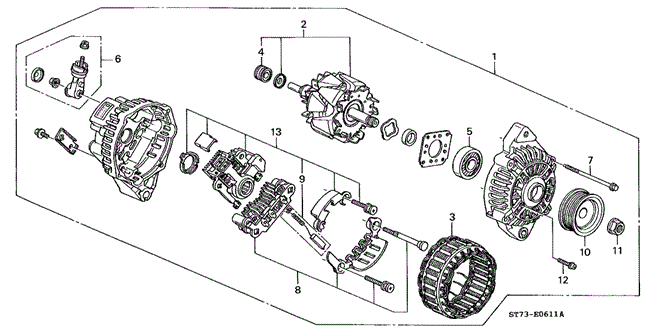 INTEGRA HATCHBACK ALTERNATOR (MITSUBISHI)