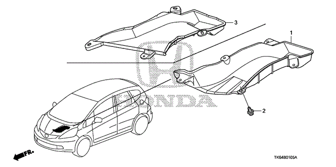 ELECTRICAL / EXHAUST / HEATER / FUEL/COOLING DUCT for 2009 Honda FIT #1