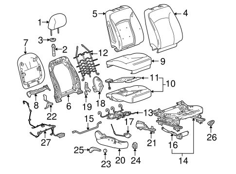 LaCrosse PASSENGER SEAT COMPONENTS