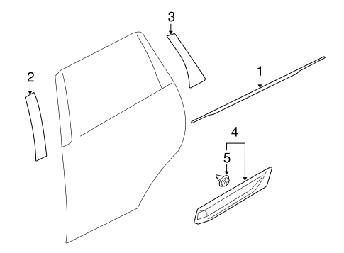 Outlander EXTERIOR TRIM - REAR DOOR