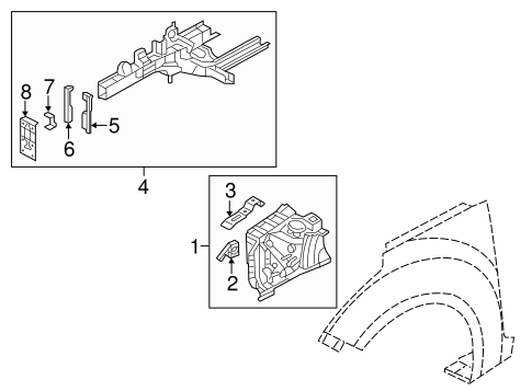 Veloster STRUCTURAL COMPONENTS & RAILS