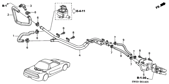 NSX SECOND AIR PIPE