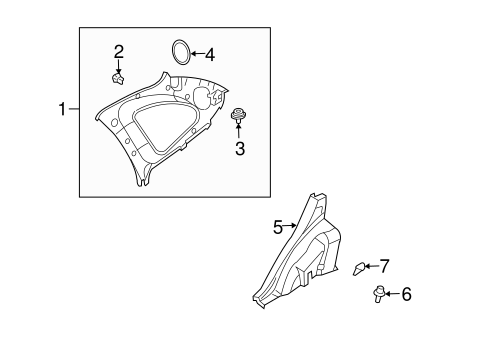 Rio INTERIOR TRIM - QUARTER PANELS
