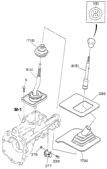 CHASSIS/SHIFT LEVER (DX) for 1996 Honda PASSPORT #1