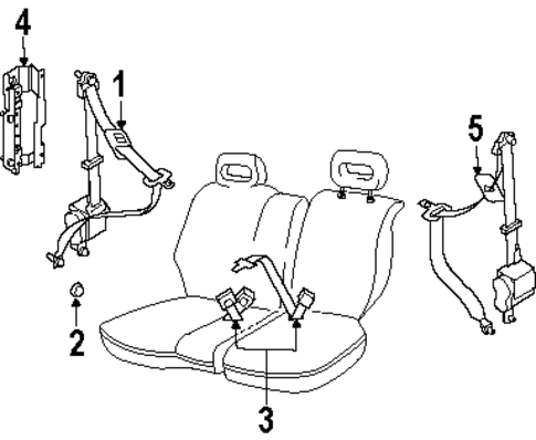 Rodeo REAR SEAT BELTS