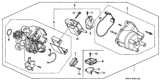 ENGINE/DISTRIBUTOR (HITACHI) for 1996 Honda ACCORD 5-DOOR #1
