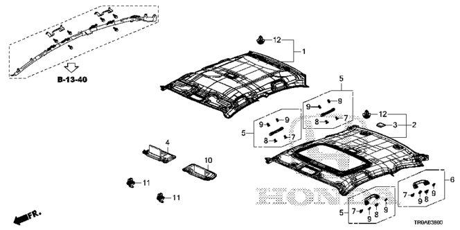 CIVIC SEDAN ROOF LINING