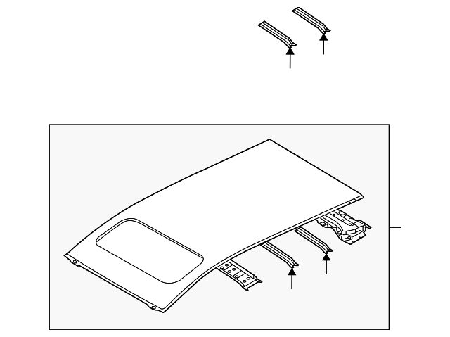 GM9F-70-600A Деталь ROOF ASSY