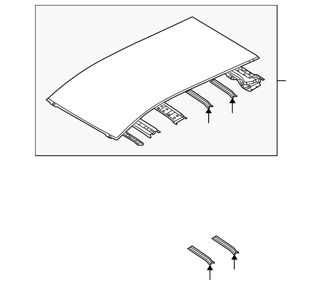 GM9E-70-600A Деталь ROOF ASSY
