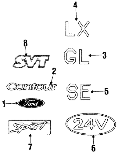 Contour EXTERIOR TRIM - TRUNK
