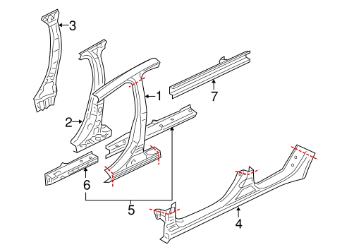 Lancer CENTER PILLAR & ROCKER