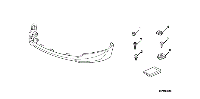 2008 Honda S2000 SPOILER, FR. UNDER *NH547* (BERLINA BLACK) - (08F01S2A111) 2008 Honda S2000 SPOILER, FR. UNDER *NH547* (BERLINA BLACK) - (08F01S2A111)