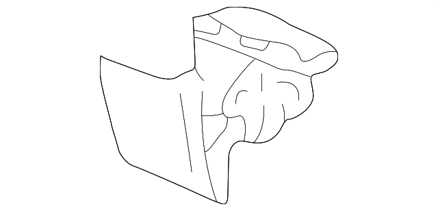 6W7Z-54611B70-AA Деталь CENTER SEAT BELT, LEFT