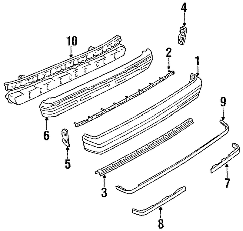 Cressida BUMPER ASSEMBLY - REAR