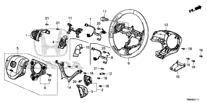 CIVIC SEDAN STEERING WHEEL (SRS) (2)