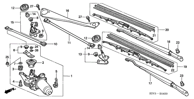 INSIGHT FRONT WINDSHIELD WIPER