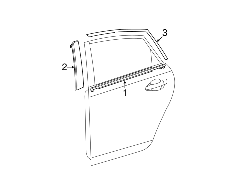 Prius EXTERIOR TRIM - REAR DOOR