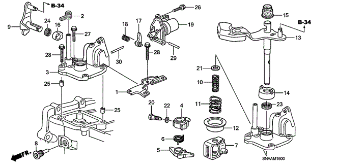 CIVIC SEDAN MT SHIFT ARM - SHIFT LEVER (2.0L)