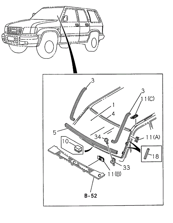 BODY / AIR CONDITIONING/FRONT WINDSHIELD for 1998 Acura SLX #1