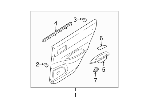6 INTERIOR TRIM - REAR DOOR